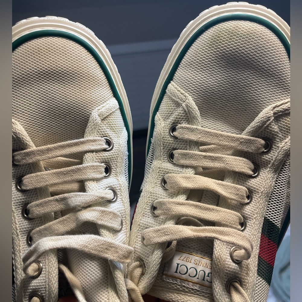 Gucci Low Top Tennis 1977 Cream Sz 39